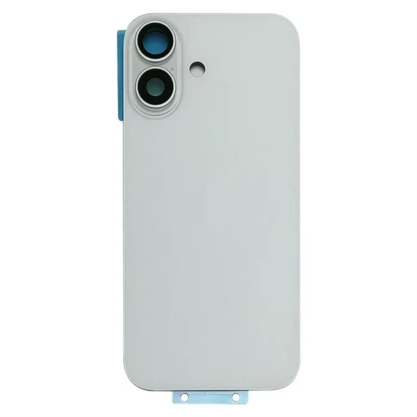 Back Glass With Camera Lens For Apple Iphone 16 With Magsafe Plate : White