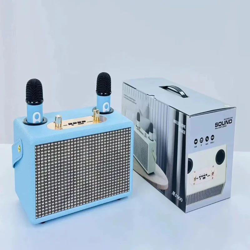 M1000 Portable Wireless Home Audio Bt Speaker With Mic - Blue