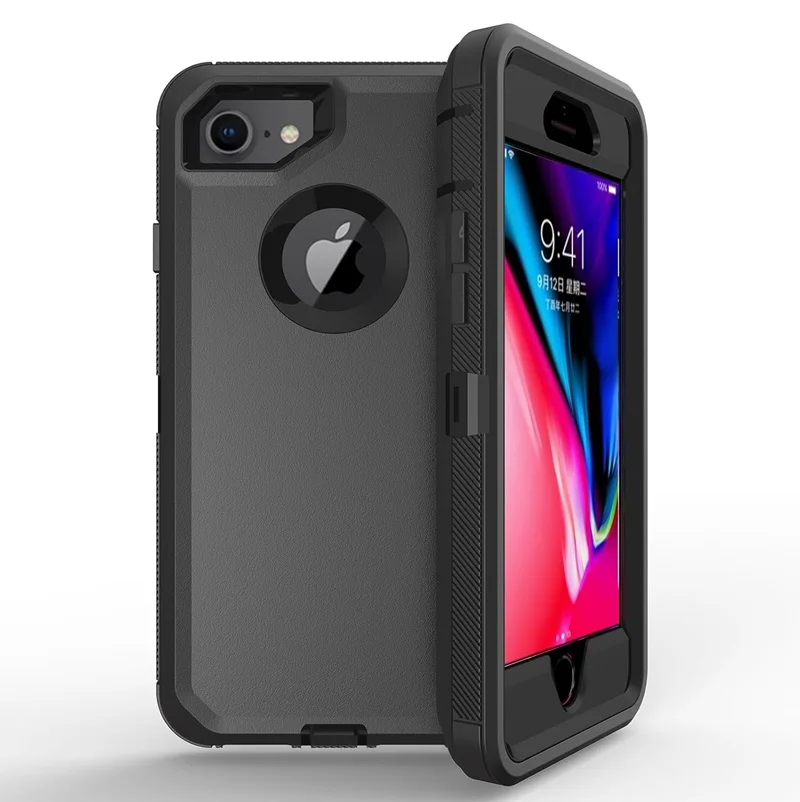 Ottr Hard Clip Case With Back Clip For Iphone 7 - 8 - Se - Black