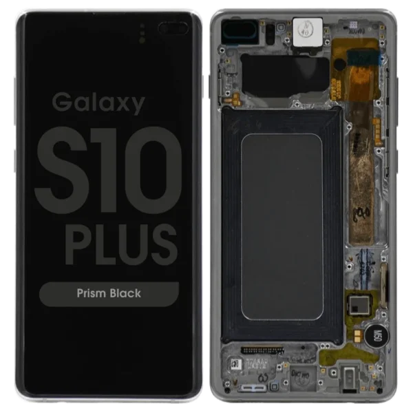 Samsung Galaxy S10 Plus Assembly With Frame Service Pack Prism Black