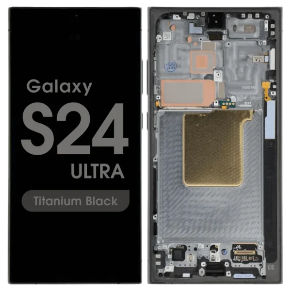 Samsung Galaxy S24 Ultra 5g  Assembly With Frame (titanium Black) - Oem (glass Change)