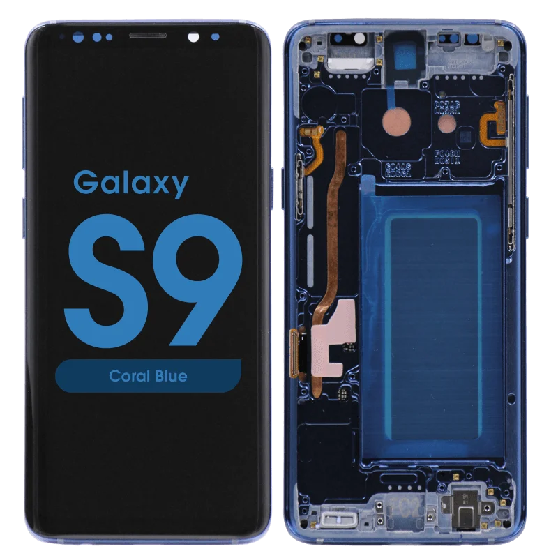Samsung Galaxy S9 Assembly With Frame coral Blue - Pulled A Grade