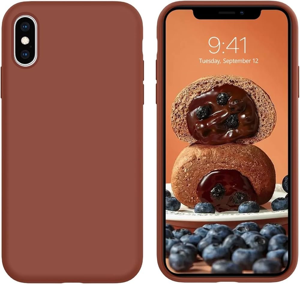 Silicone Case For Iphone Xs Max - Brown