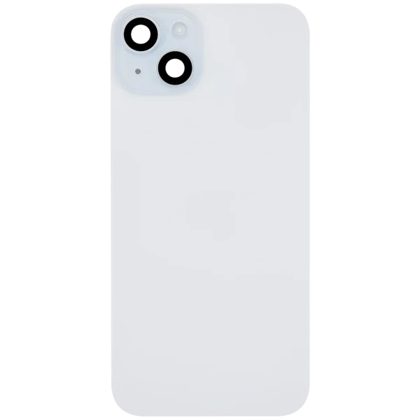 Back Glass For Iphone 14 With Steel Plate With Wireless Nfc Charging Magsafe Magnet And Flashlight Flex White