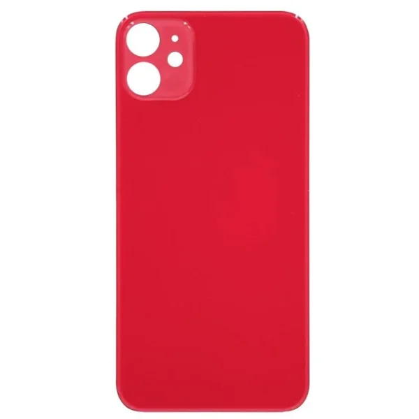 Back Glass For Apple Iphone 11 With Large Camera Hole : Red