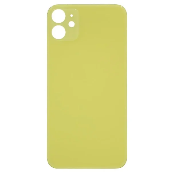 Back Glass For Apple Iphone 11 With Large Camera Hole : Yellow