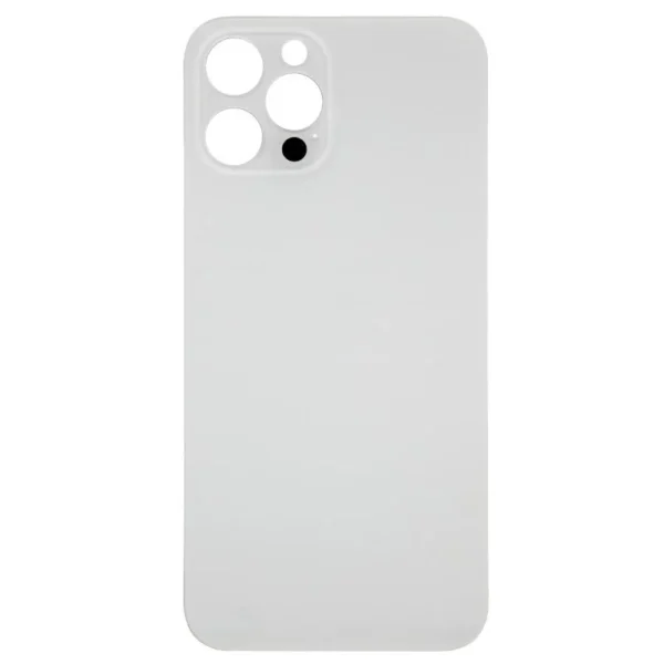 Back Glass For Apple Iphone 12 Pro Max With Large Camera Hole : White