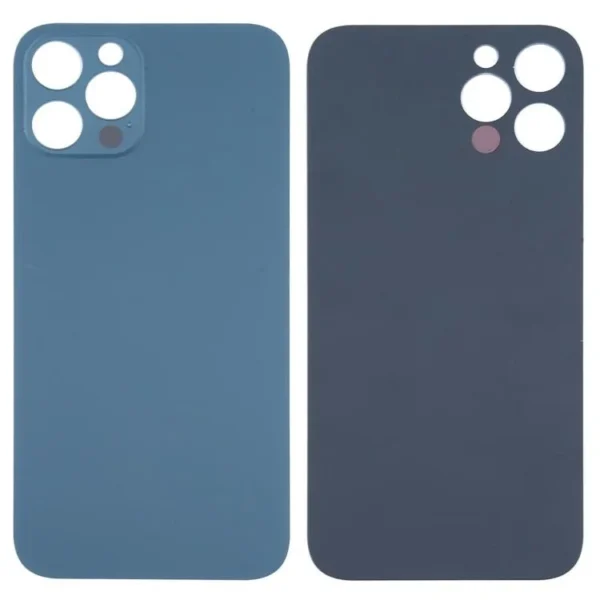 Back Glass For Apple Iphone 12 Pro With Large Camera Hole : Blue