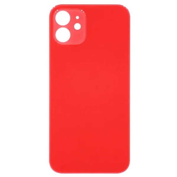 Back Glass For Apple  Iphone 12 With Large Camera Hole - Red