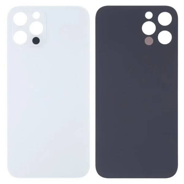 Back Glass For Apple Iphone 13 Pro With Large Camera Hole : White