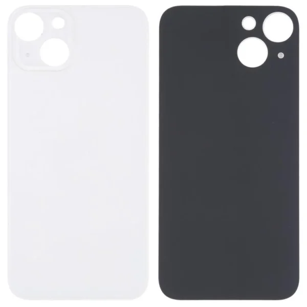 Back Glass For Apple Iphone 13 Mini With Large Camera Hole : White